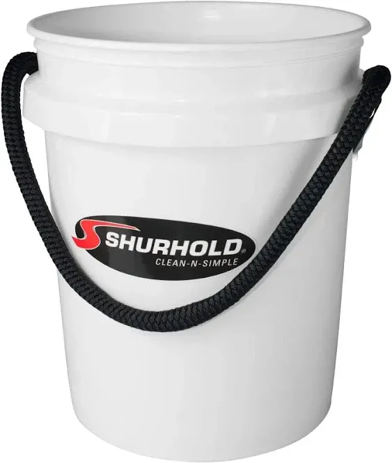 Shurhold Rope Handle White Bucket 5 Gallon 2451