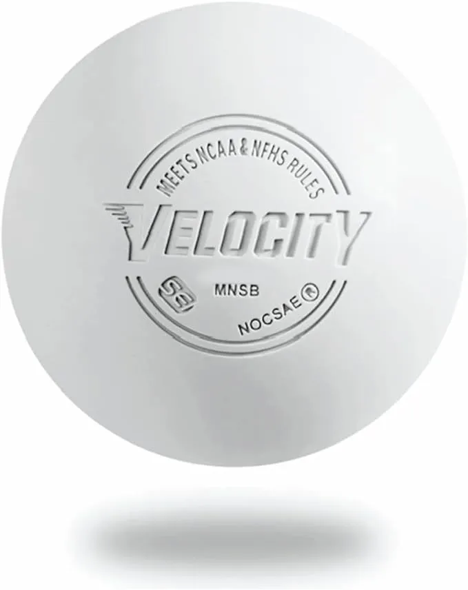 Velocity 6 Pack Lacrosse Balls White.