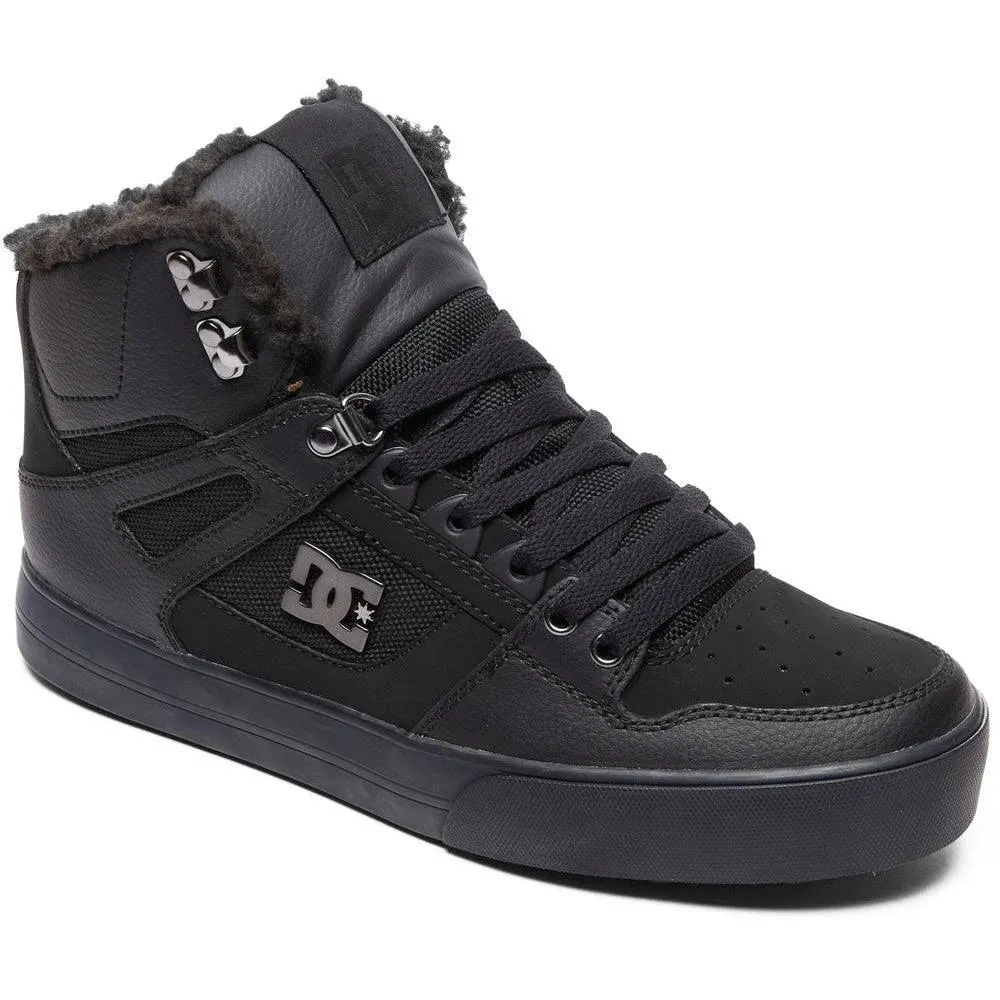 DC Pure High-Top WC WNT Men's Skate Shoes Black/Black/Black : 9 D