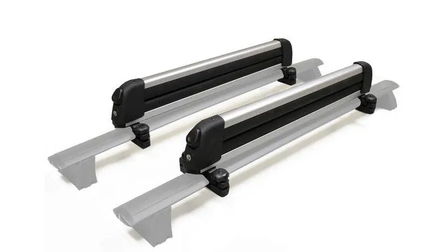 BRIGHTLINES Universal Roof Ski Snowboard Racks Carriers 2pcs Mount on Vehicle top Cross Bars (Up to 6 Skis or 4 Snowboards)