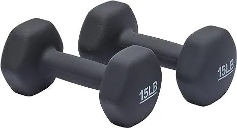 Amazon Basics Easy Grip Workout Dumbbell, Neoprene Coated, Various Sets and Weights available