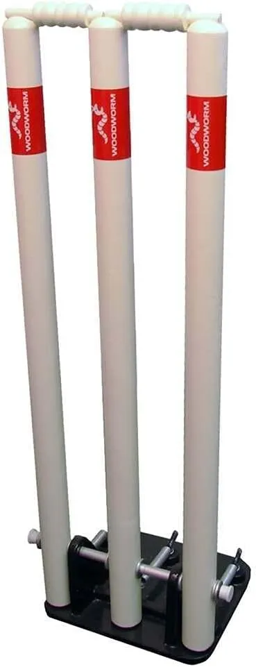 Woodworm Cricket Spring Back Stumps + Bails ICC 28" Senior/Adult Size