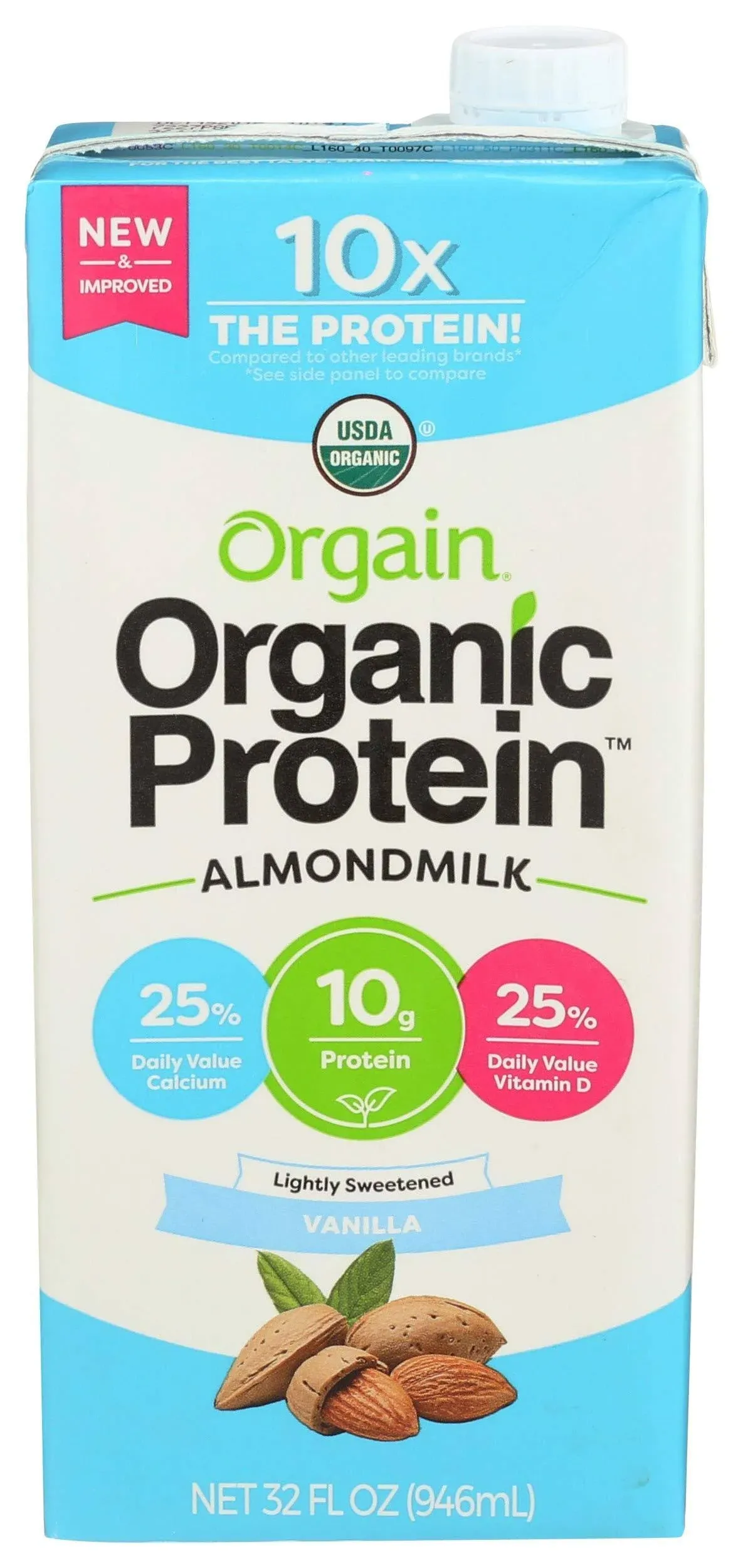 Orgain Organic Protein Almond Milk Unsweetened Vanilla