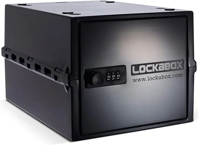 Lockabox One™ | Premium Lock Box | 10 Litre Combination Lock Box For Food, Medicine & Home Safety | External Size 12 x 8 x 6.6 inches (Crystal)