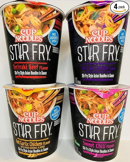 Cup Noodles Stir Fry Noodles, Hot Garlic Chicken Flavor - 2.93 oz