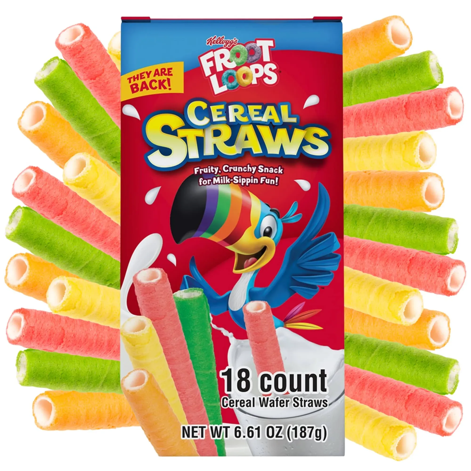 Galerie 2022 Kellogg's Cereal Straws Froot Loops Edible Breakfast Straw ...