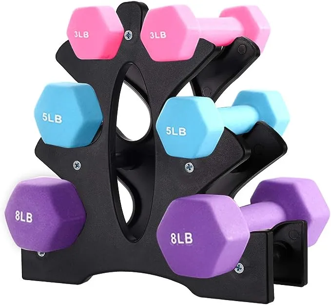 AUXSOUL 1 Pack Dumbbell Rack Stand, 3 Tier Dumbbells Weights Handle Stand Hand Weight Tower Stand, Dumbbell Bracket Free Weight Stand for Home Gym