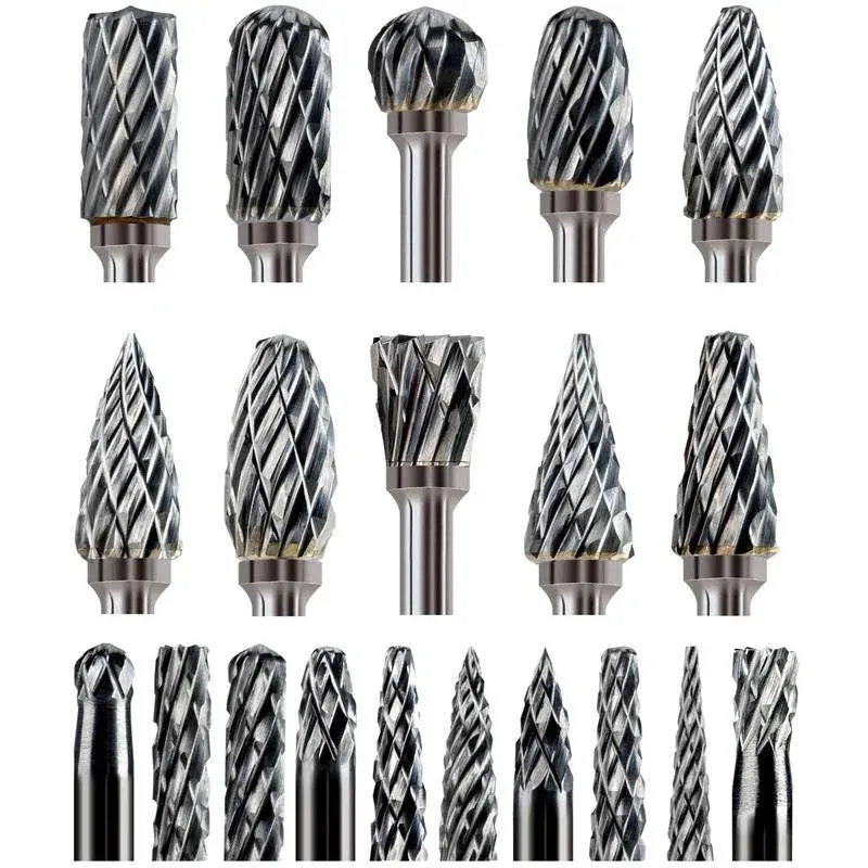 Carbide Burr Set Compatible with Dremel Milwaukee 1/8&#034; Shank 20PCS Die Grinde...