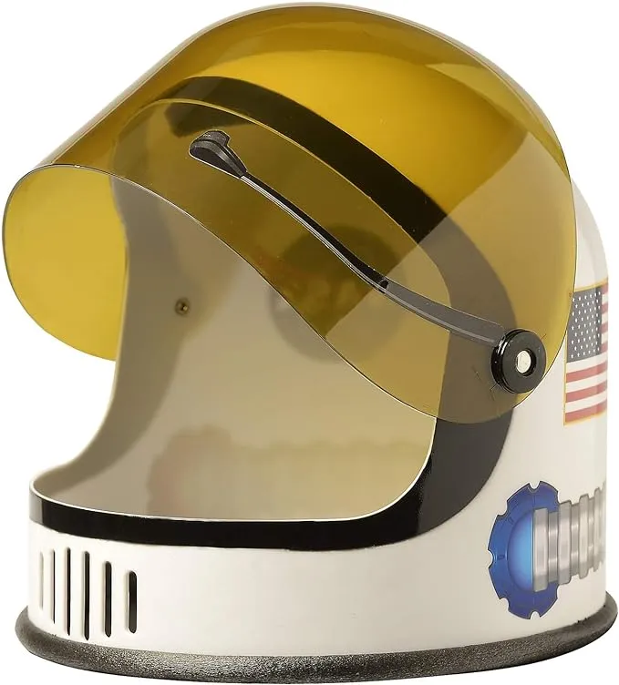 Aeromax As-Helmet Youth Astronaut Helmet, White/Yellow/Black, Age 3-10yrs