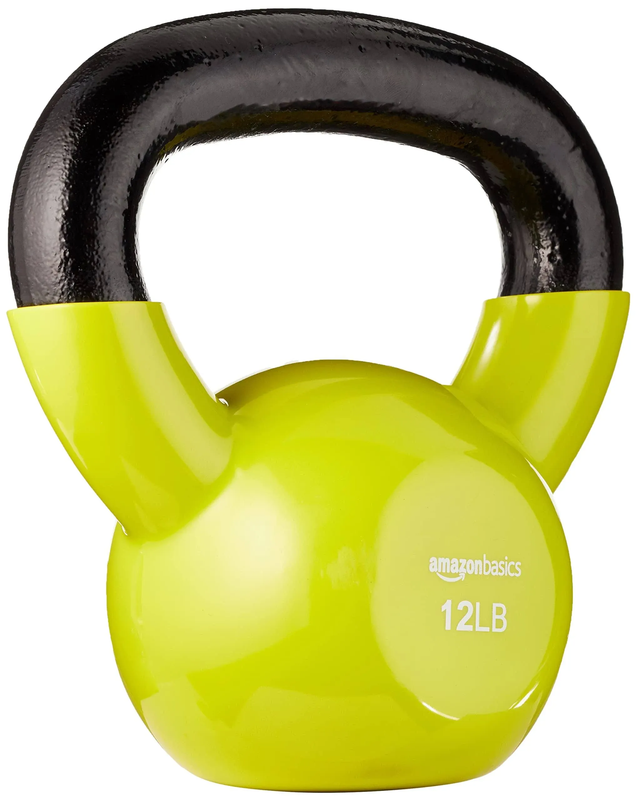 AmazonBasics Vinyl Coated Cast Iron Kettlebell Weight