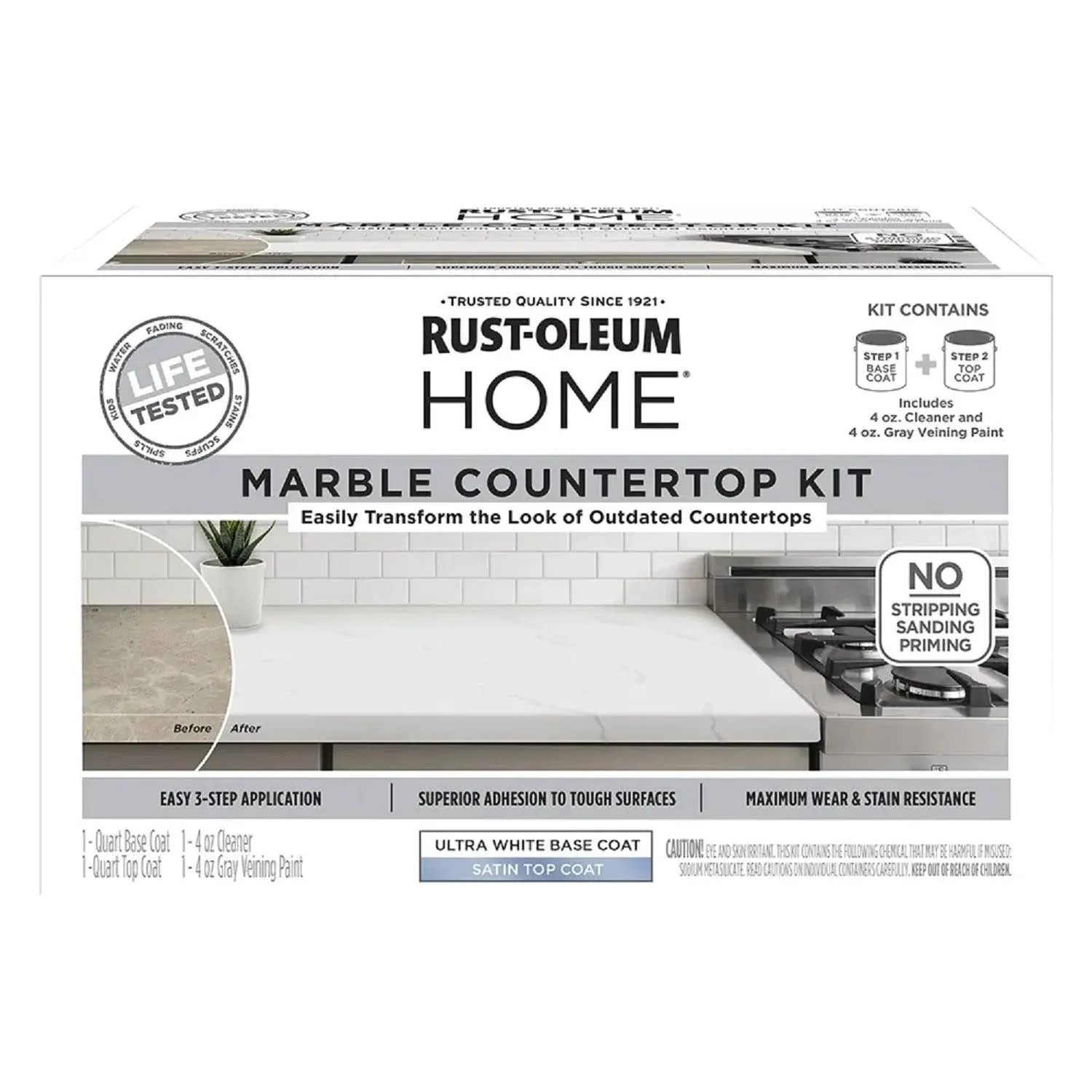 Rust-Oleum 384964 Home Marble Countertop Coating Kit, White