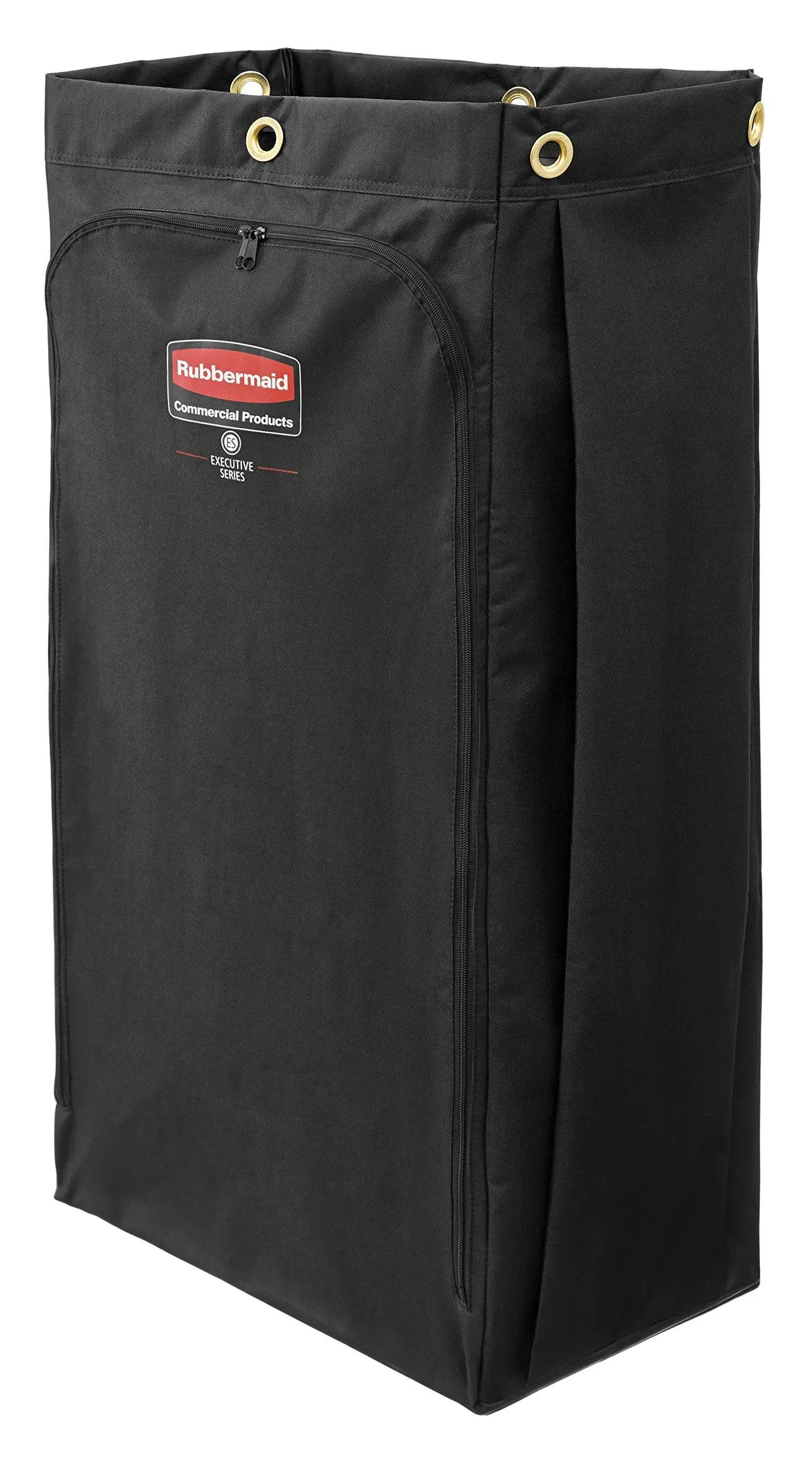 Rubbermaid Commercial Fabric Cleaning Cart Bag, 26 gal, Black 1966888