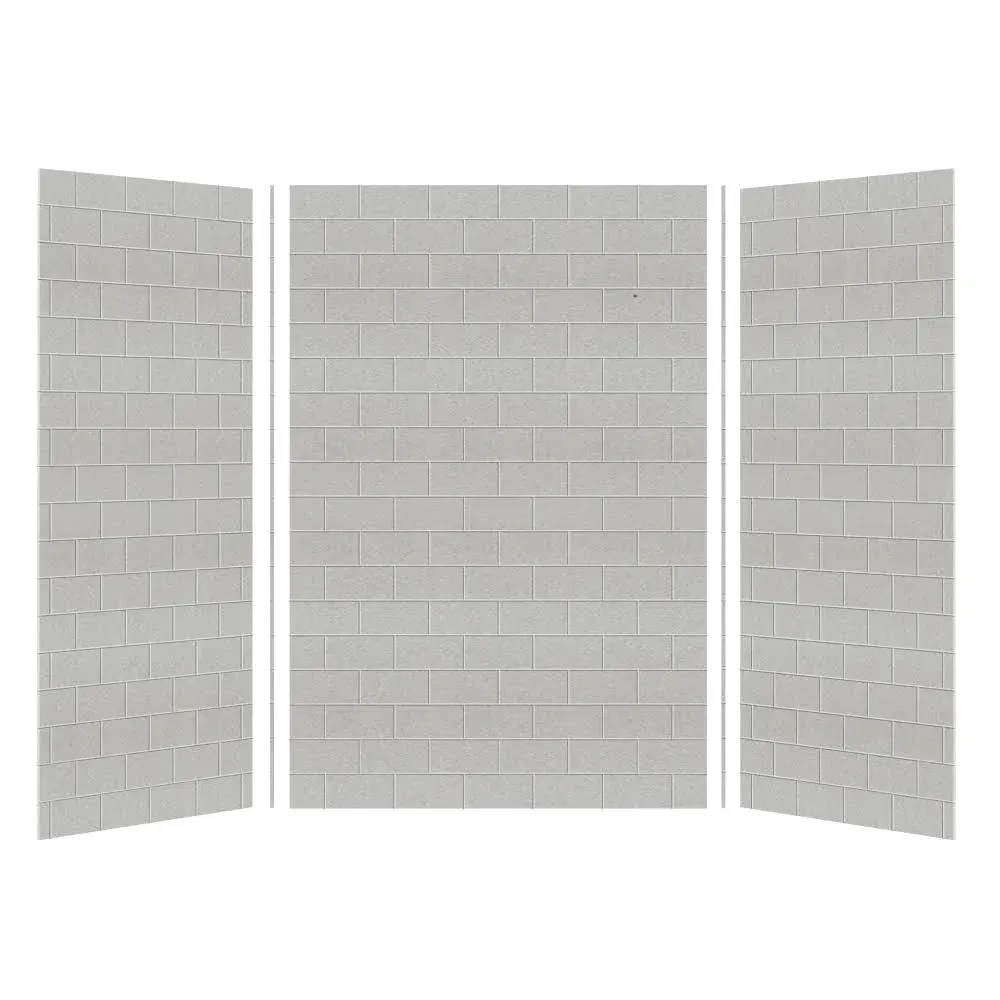 Transolid SWK483672-27 SaraMar 48"x36"x72" Shower Wall Kit, Gray Beach