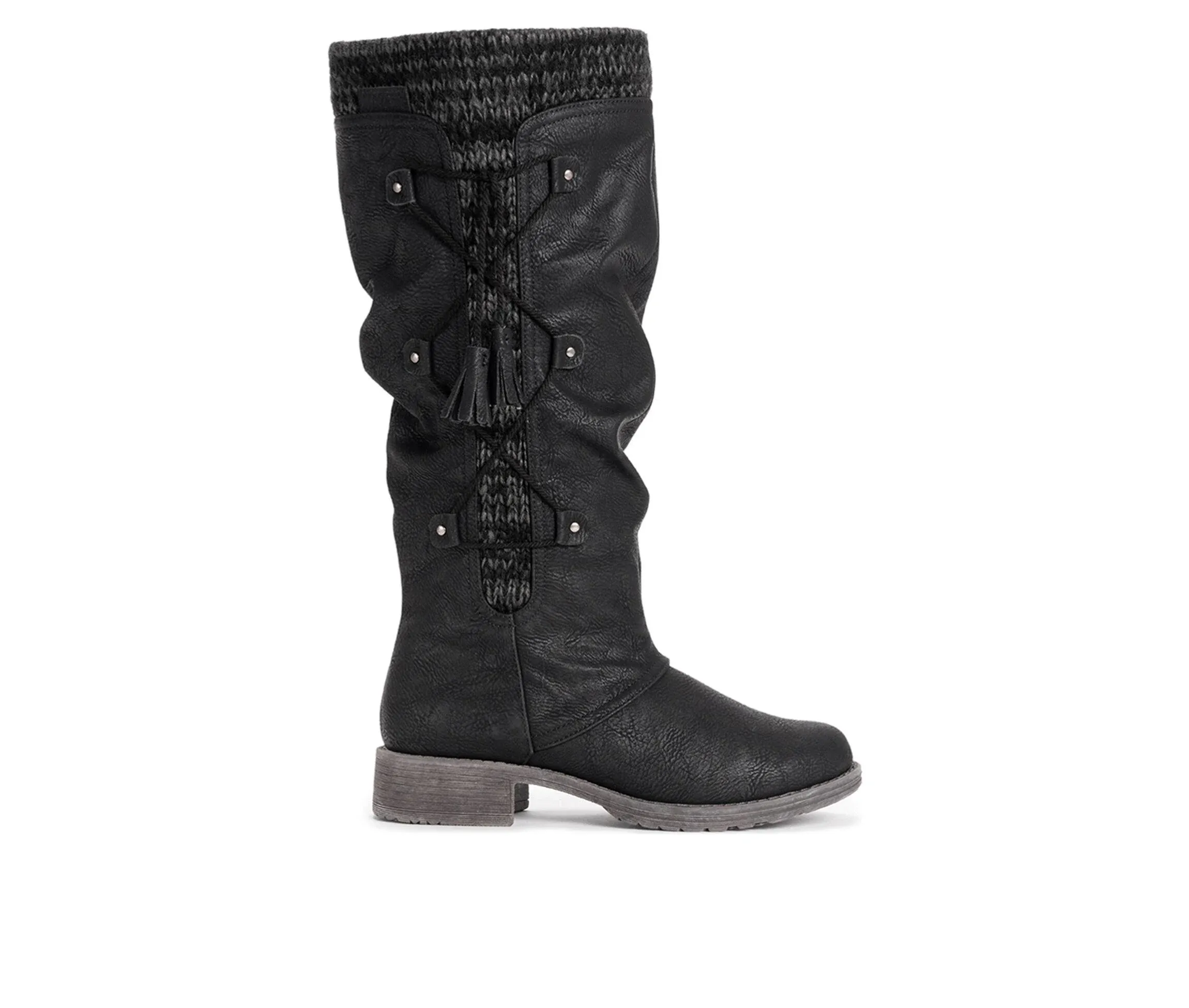 Lukees by MUK LUKS Women's Bianca Beverly Boots - Black-8.5