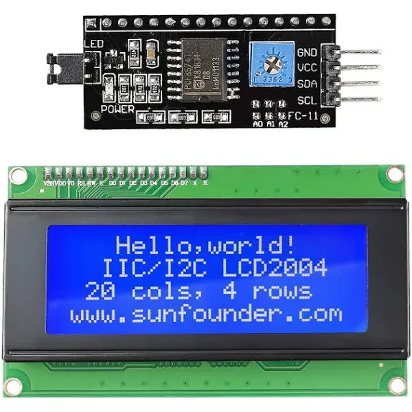 IIC I2C TWI Serial 2004 20x4 LCD Module Shield Arduino Uno Mega2560