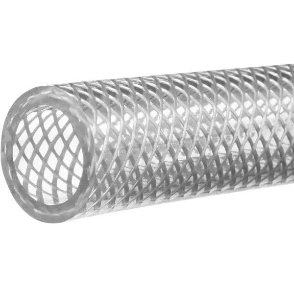 Reinforced Clear PVC Tubing, 1/4" ID x 3/8" OD x 100 Ft. L