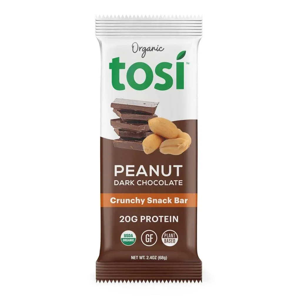 Tosi Organic Superbites Peanut Dark Chocolate Protein Bars