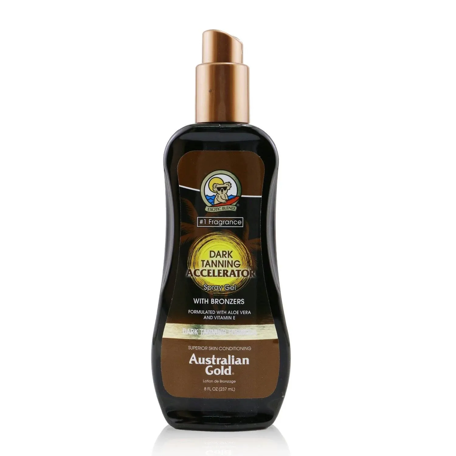 Australian Gold Tanning Oil Accelerator Spray Gel with Instant Bronzer - 8 fl oz bottle