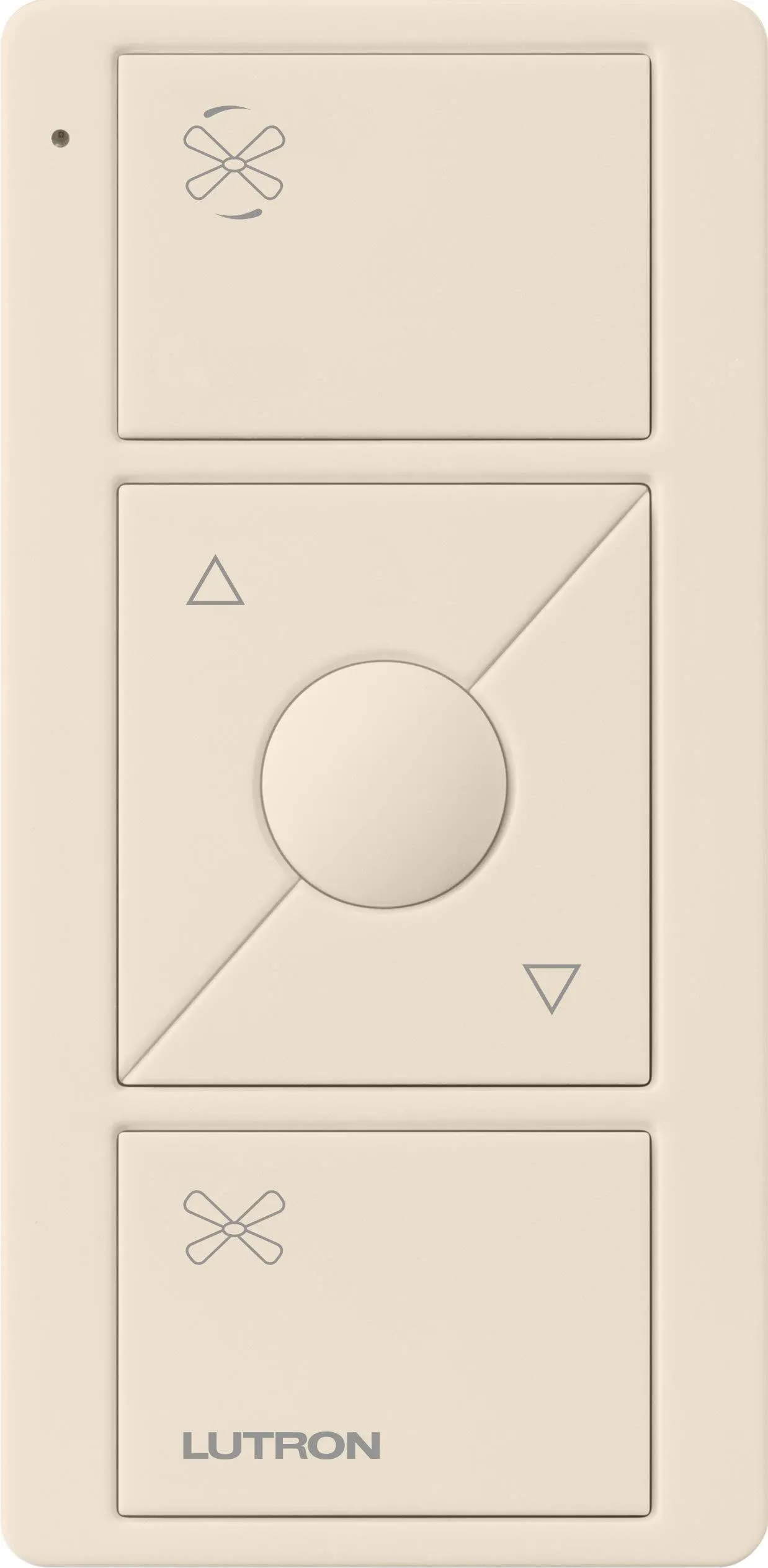 Lutron Pico Remote for Caseta Wireless Smart Fan Speed Control, PJ2-3BRL-GLA-F01, Light Almond