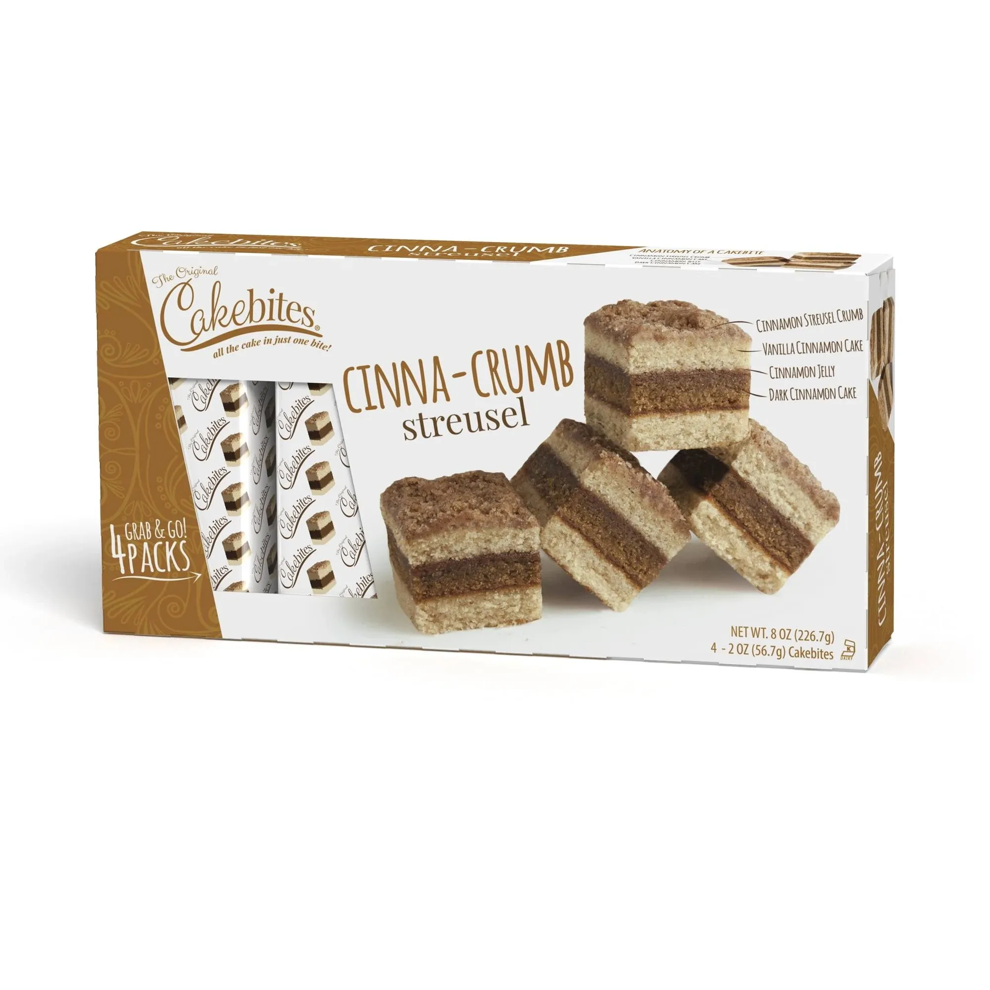 Cakebites Coffee Cake, Frosted, 4 Packs - 4 pack, 2 oz cakebites