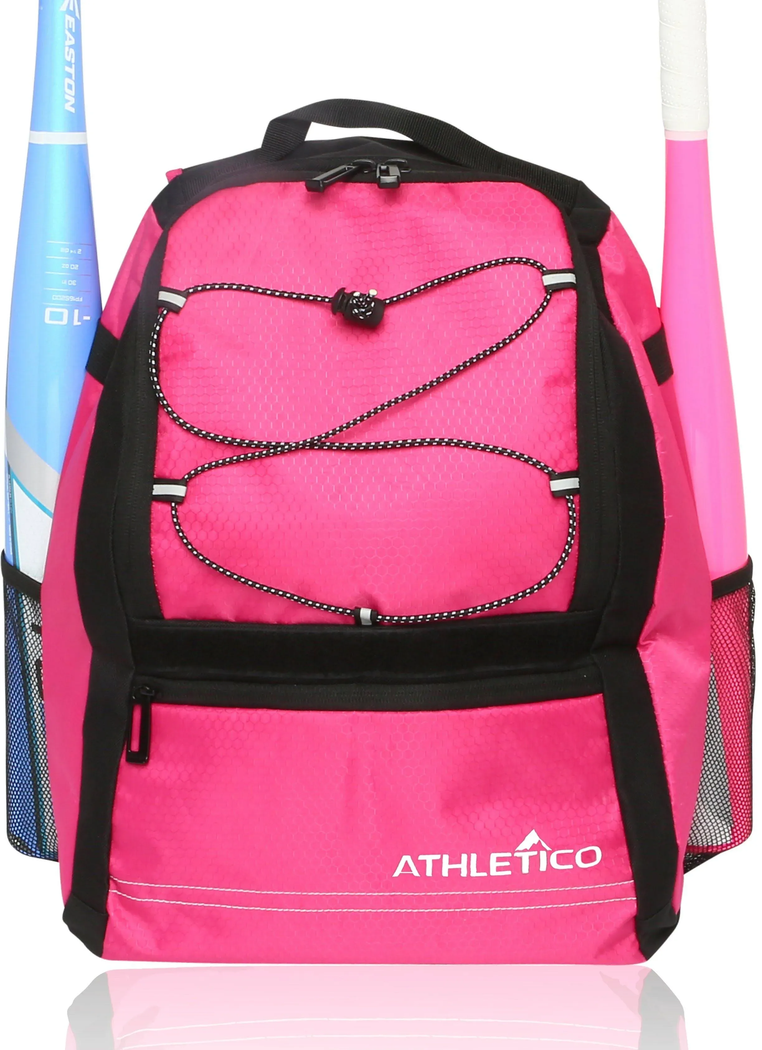 BASEBALL BAG Bat Backpack T-Ball Softball Equipment Gear Youth Pink By ATHLETICO