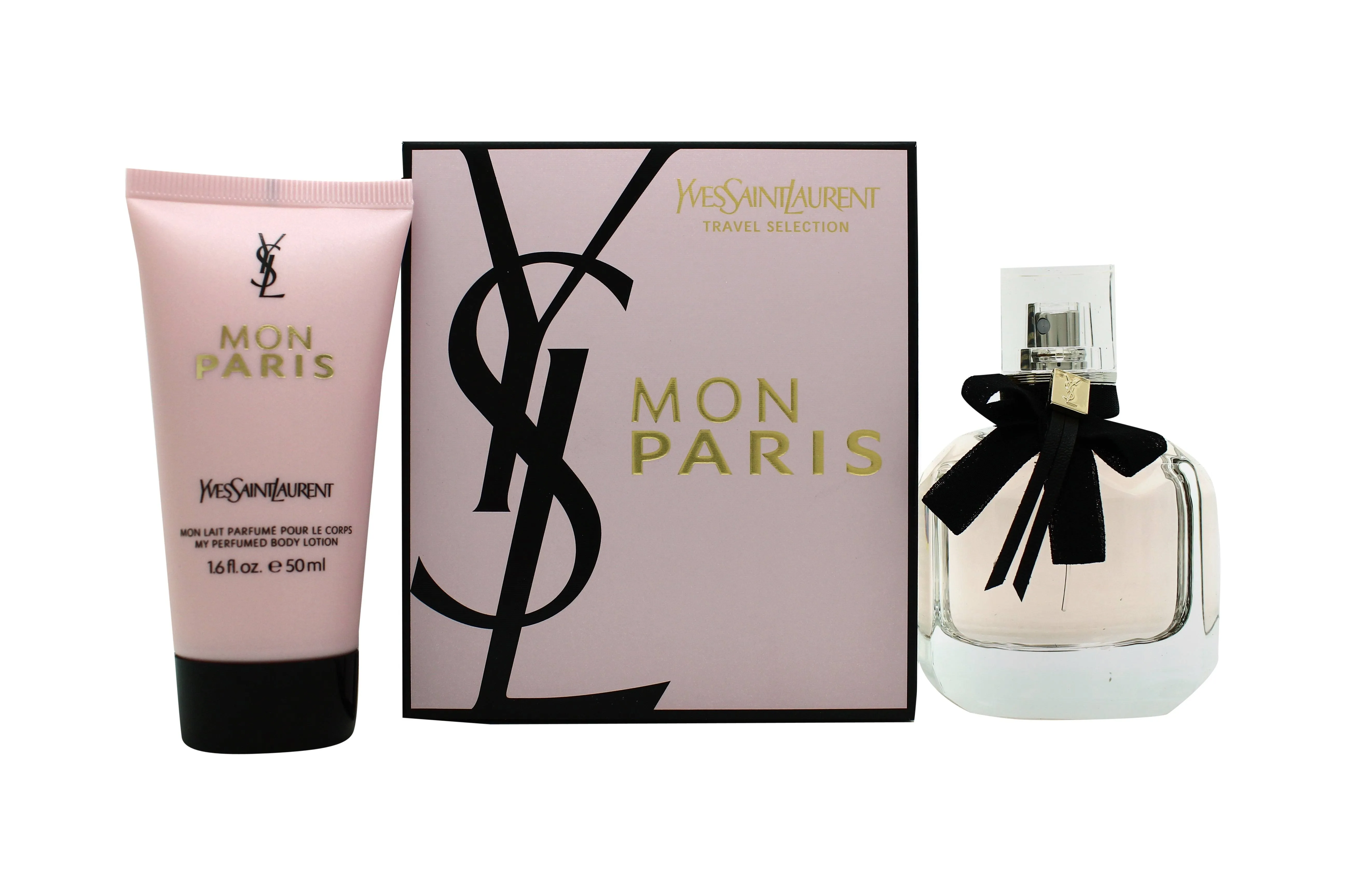 Yves Saint Laurent Mon Paris Eau De Parfum women&#39;s Gift Set Spray With Perfumed Body Lotion 50ml