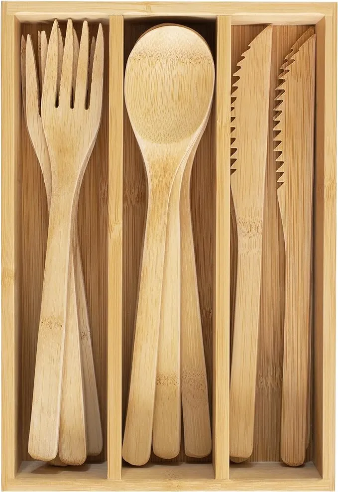 Totally Bamboo Set of 12 Bamboo Flatware