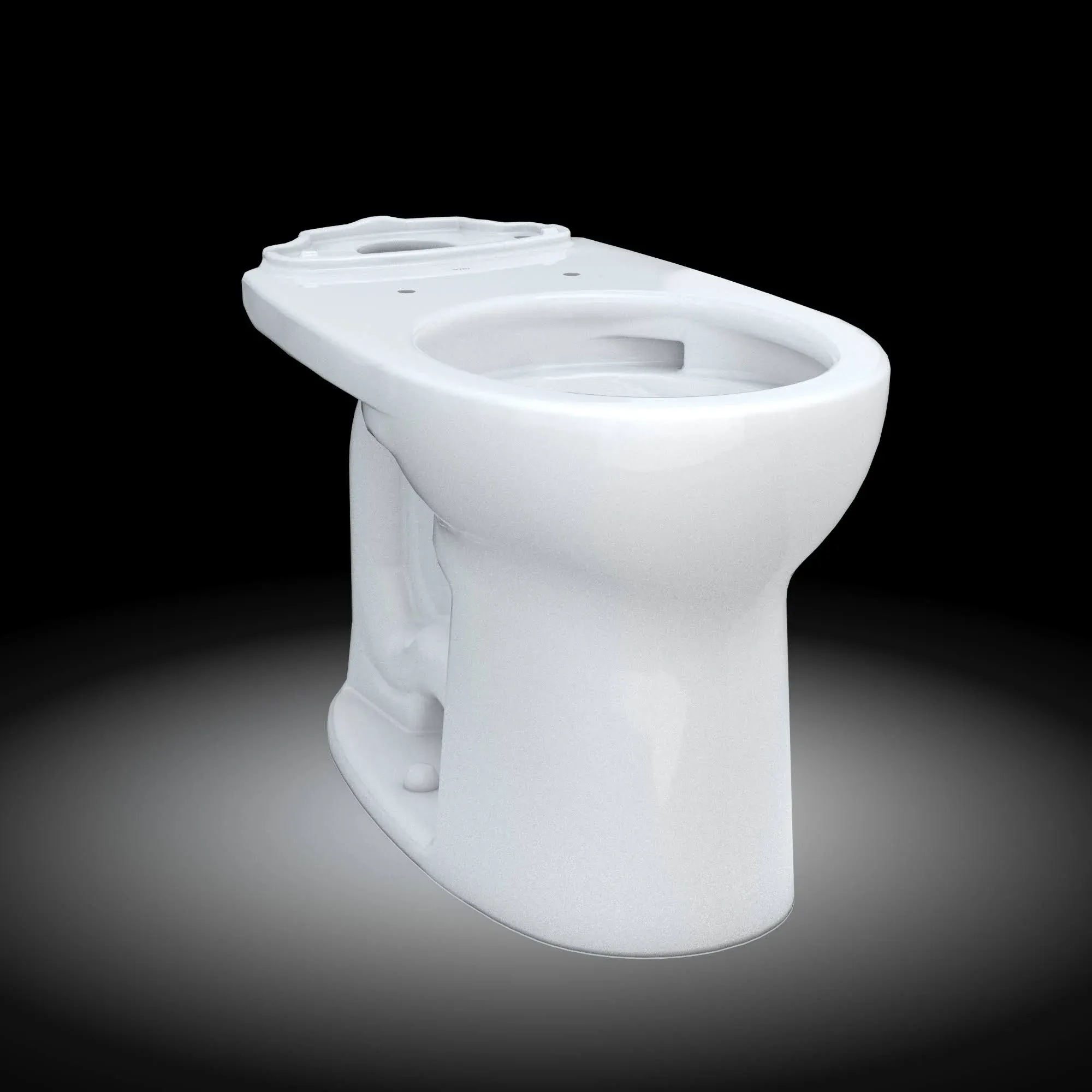 Toto C775CEFG#01 Drake Round Tornado Flush Toilet Bowl with CeFiONtect , Cotton White