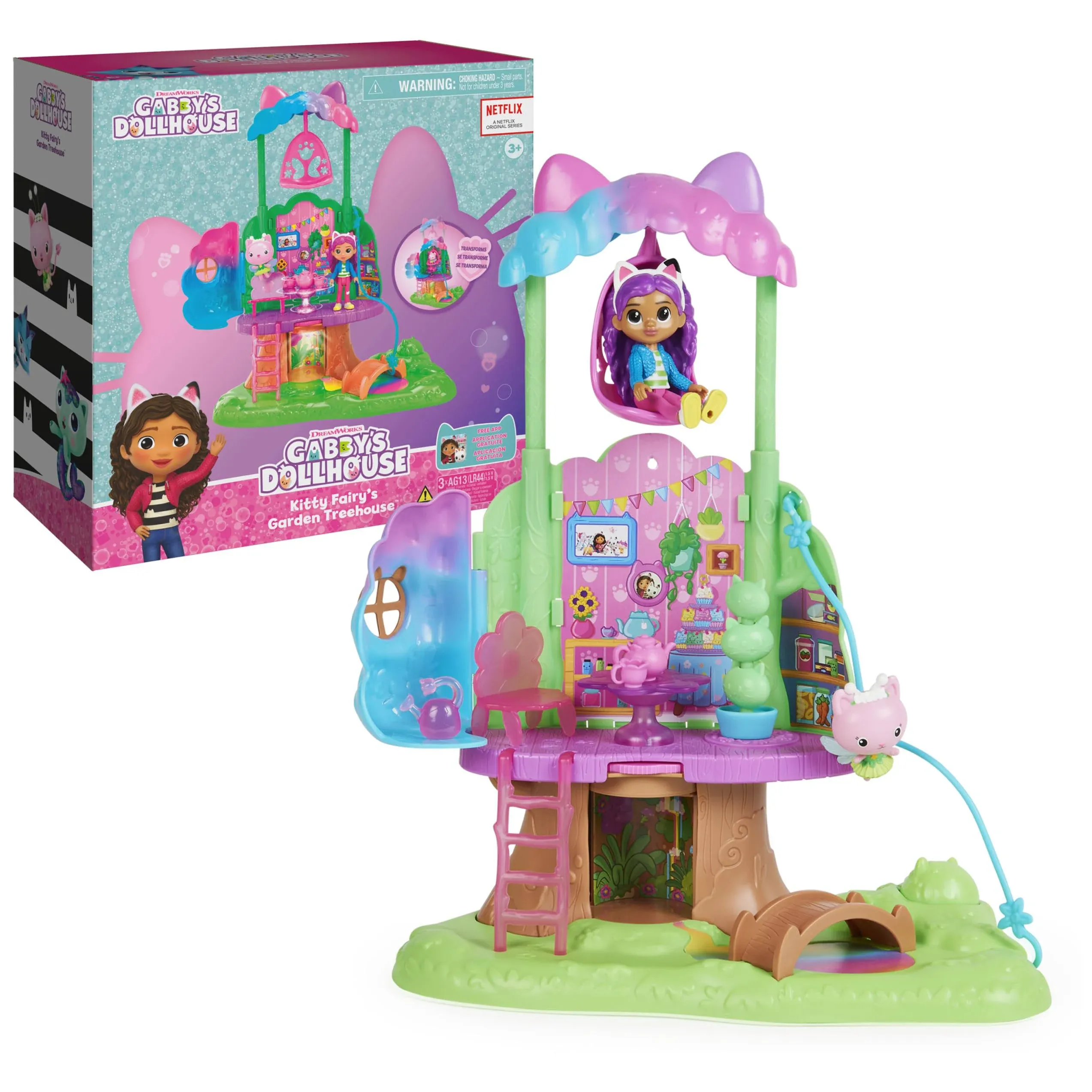 Gabby's Dollhouse Transforming Garden Treehouse Playset