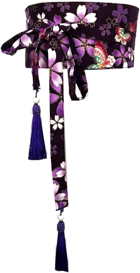 Fancy Pumpkin Japanese Yukata Kimono Obi Tassel Belt Harajuku Waistband Retro