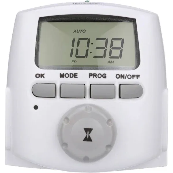 Intermatic Dt620 Heavy Duty Indoor Digital Plug-In Timer, White