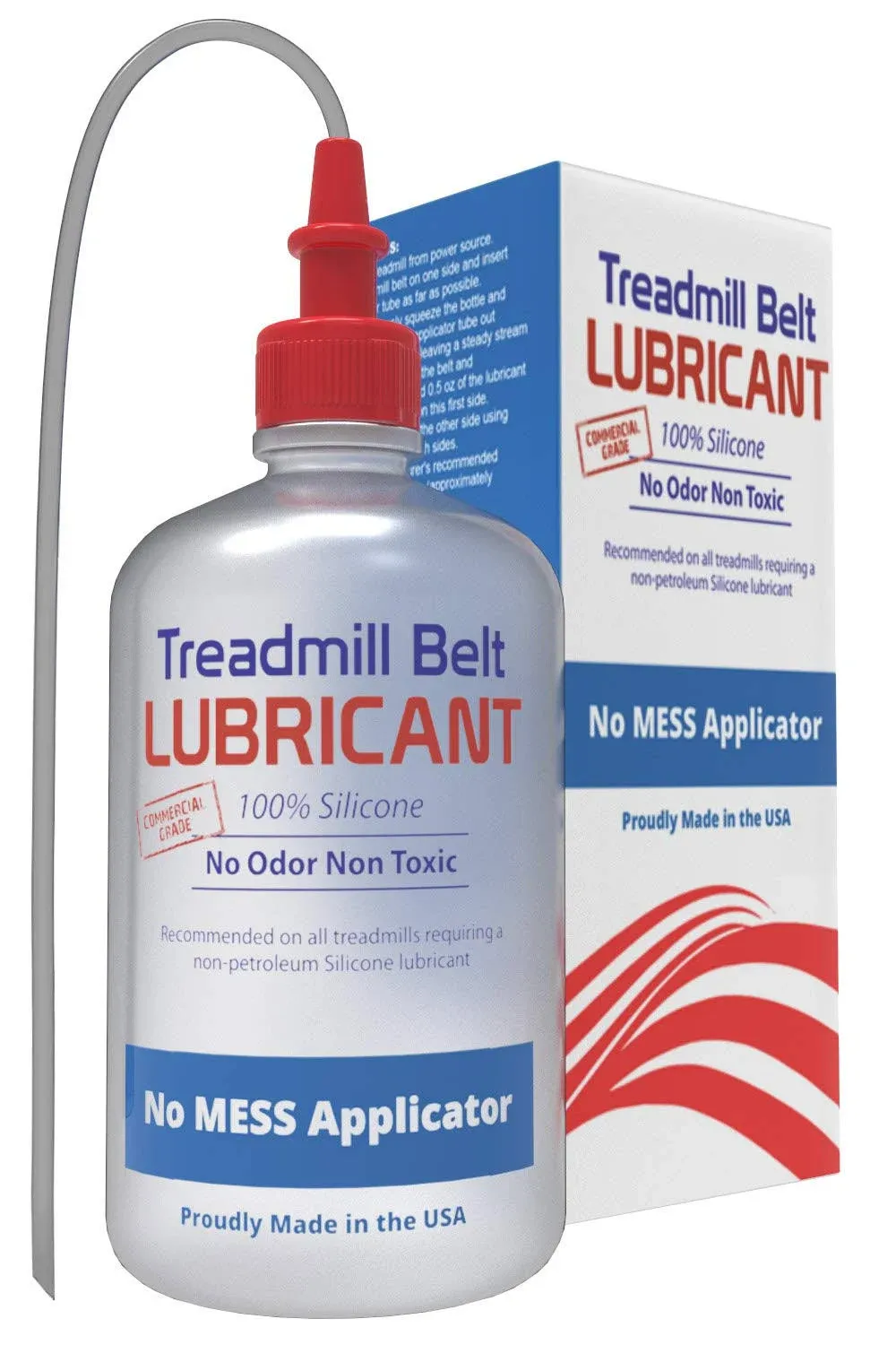 Treadmill Belt Lubricant | 100% Silicone | USA Made | No Odor & No Propellants | Applicator Tube for Full Belt Width Lubrication at A Controlled Flow