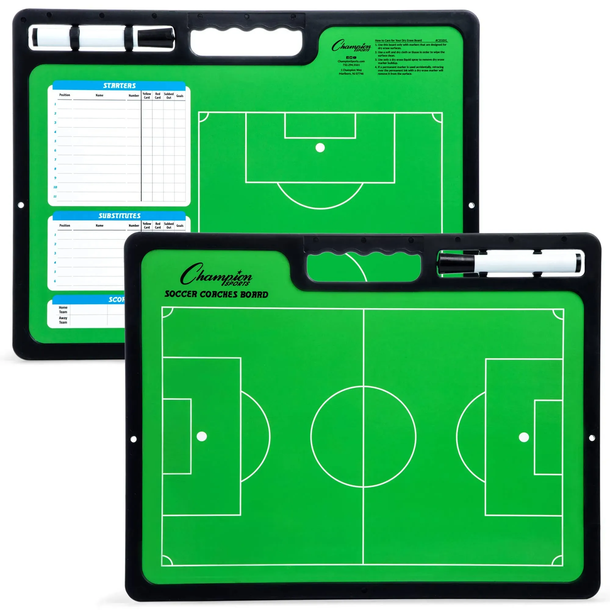 Champion XL 2-Sided Dry-Erase Soccer Coaches Board CBSBXL