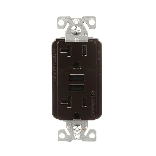 Cooper TR7766RB-KB-L 20A Charger/Receptacle