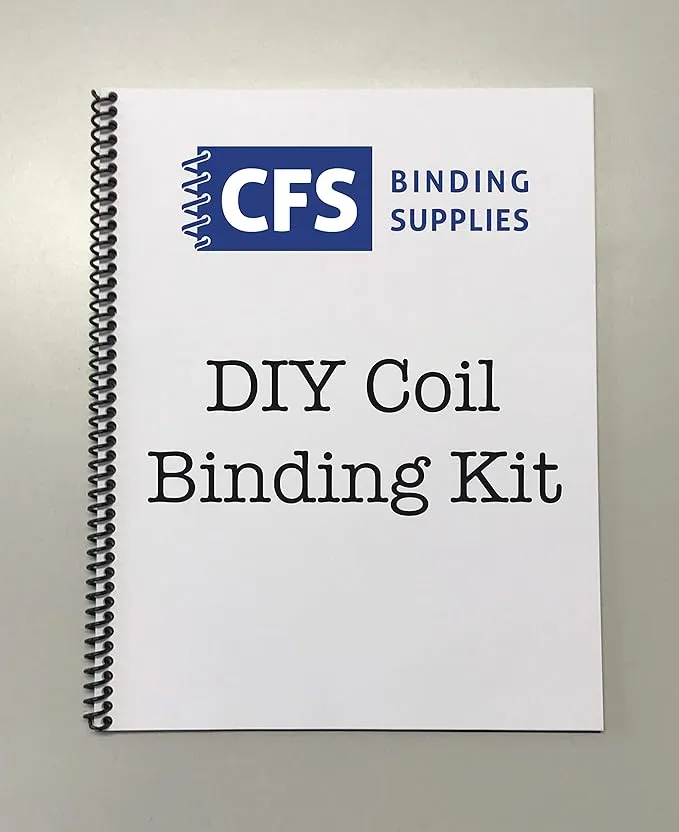 CFS Products DIY Coil Binding Kit - 25 Books (Includes Pre-Punched Paper & Covers