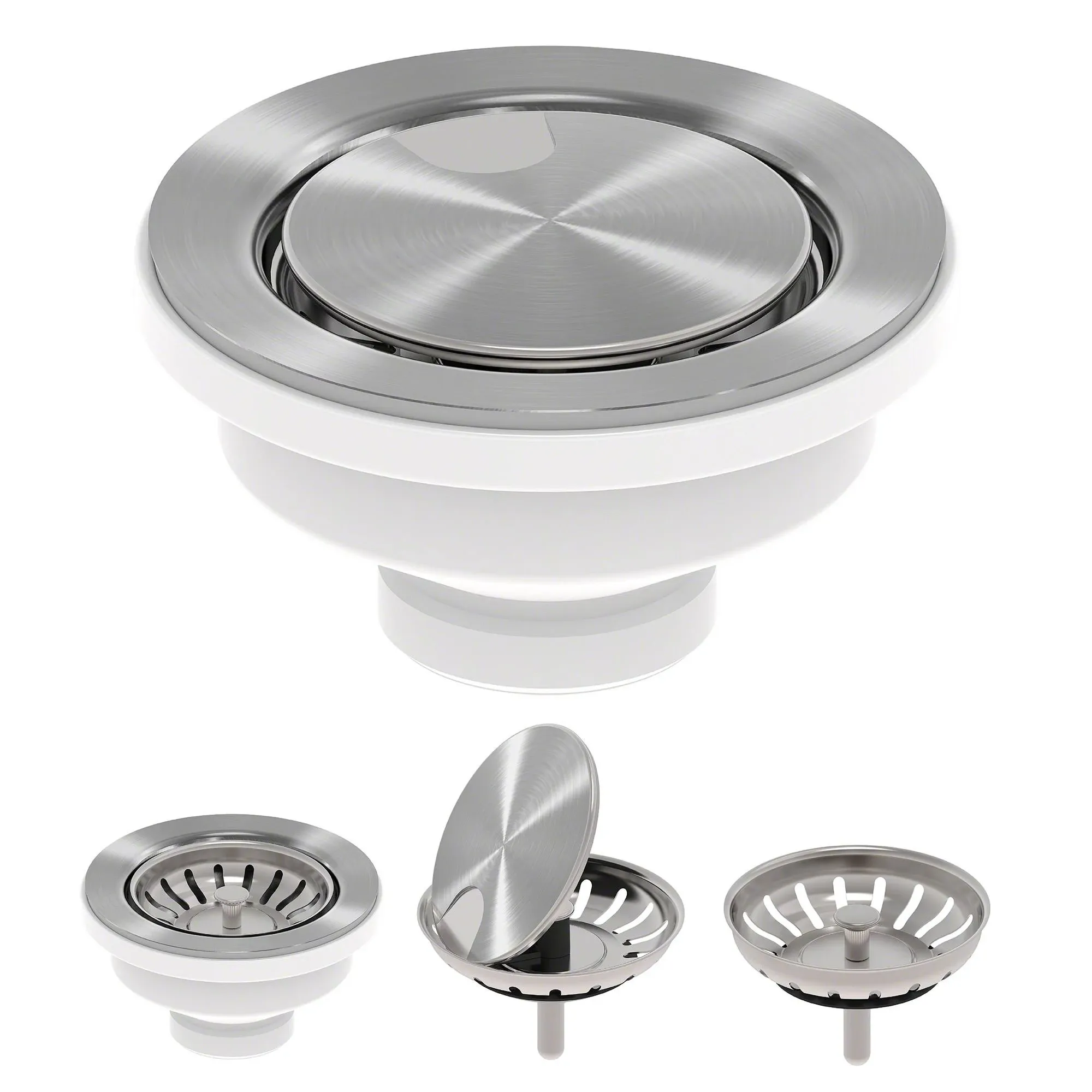 Kraus ST-4 VersiDrain Stainless Steel Sink Drain Assembly Strainer New Free Ship