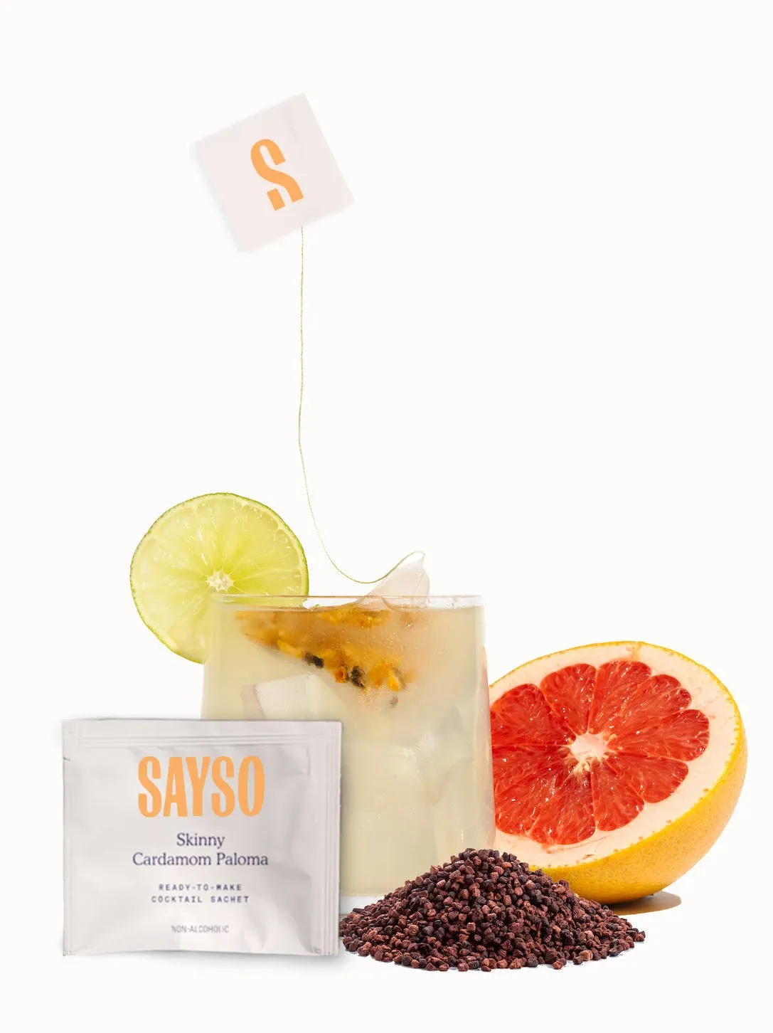 SAYSO Skinny Cardamom Paloma Cocktail Tea Bags