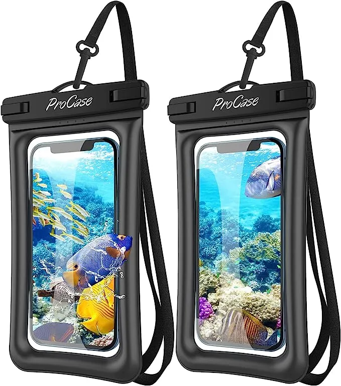 ProCase Floating Waterproof Phone Pouch Waterproof Phone Case, Underwater Dry Bag Cell Phone Pouch for iPhone 14 13 12 11 Pro Max XS XR X, Galaxy S23