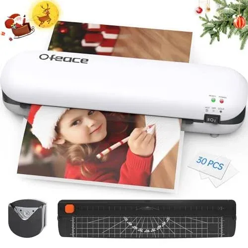 Laminator, 9 inch Laminator Machine, A4 6-in-1 Cold/Thermal Laminating Machine for Office, Home Use, 2-Roller System Laminator Machine Kit with 30