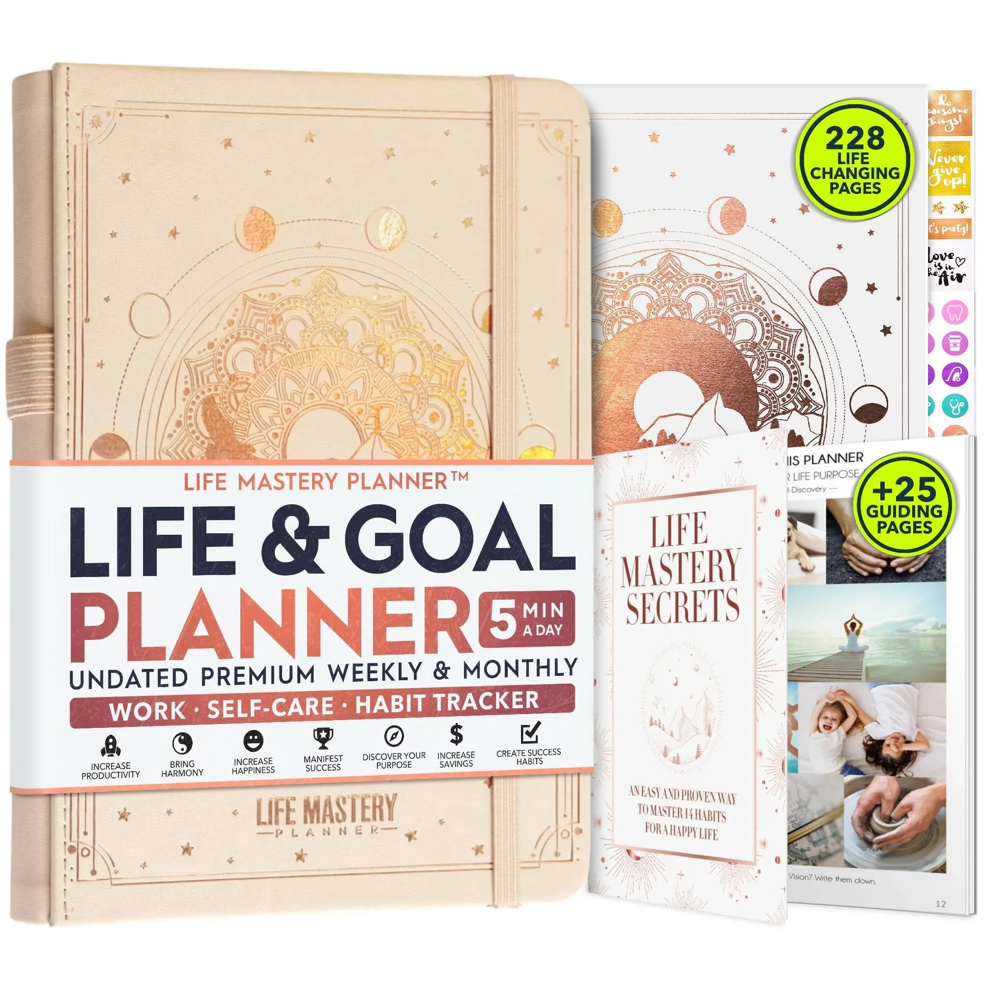 Life Mastery Planner - A 12 Month Journey to Crush Your Goals, Increase ...