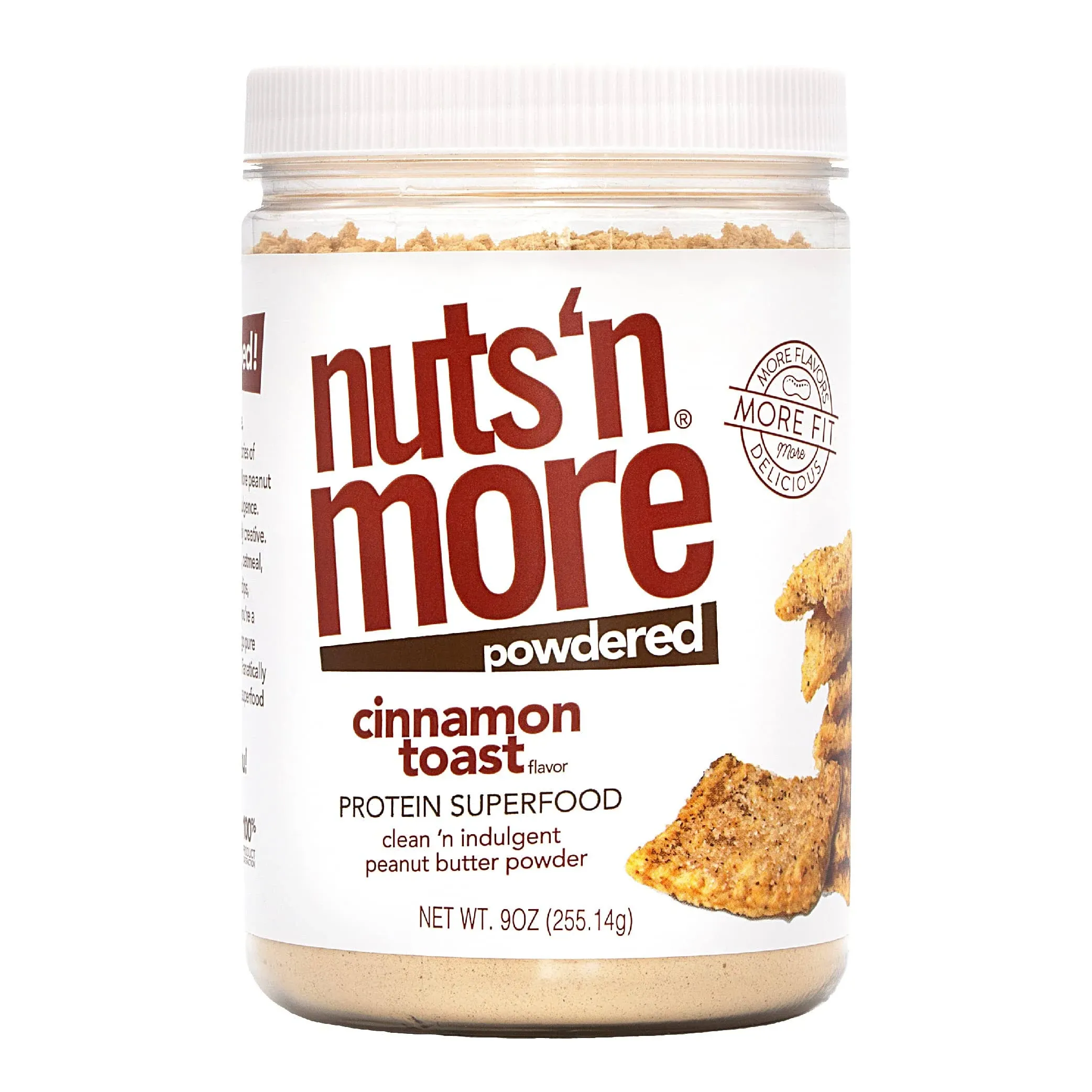 Nuts ‘N More Cinnamon Toast Peanut Butter Powder, All Natural Keto Snack, Low ...