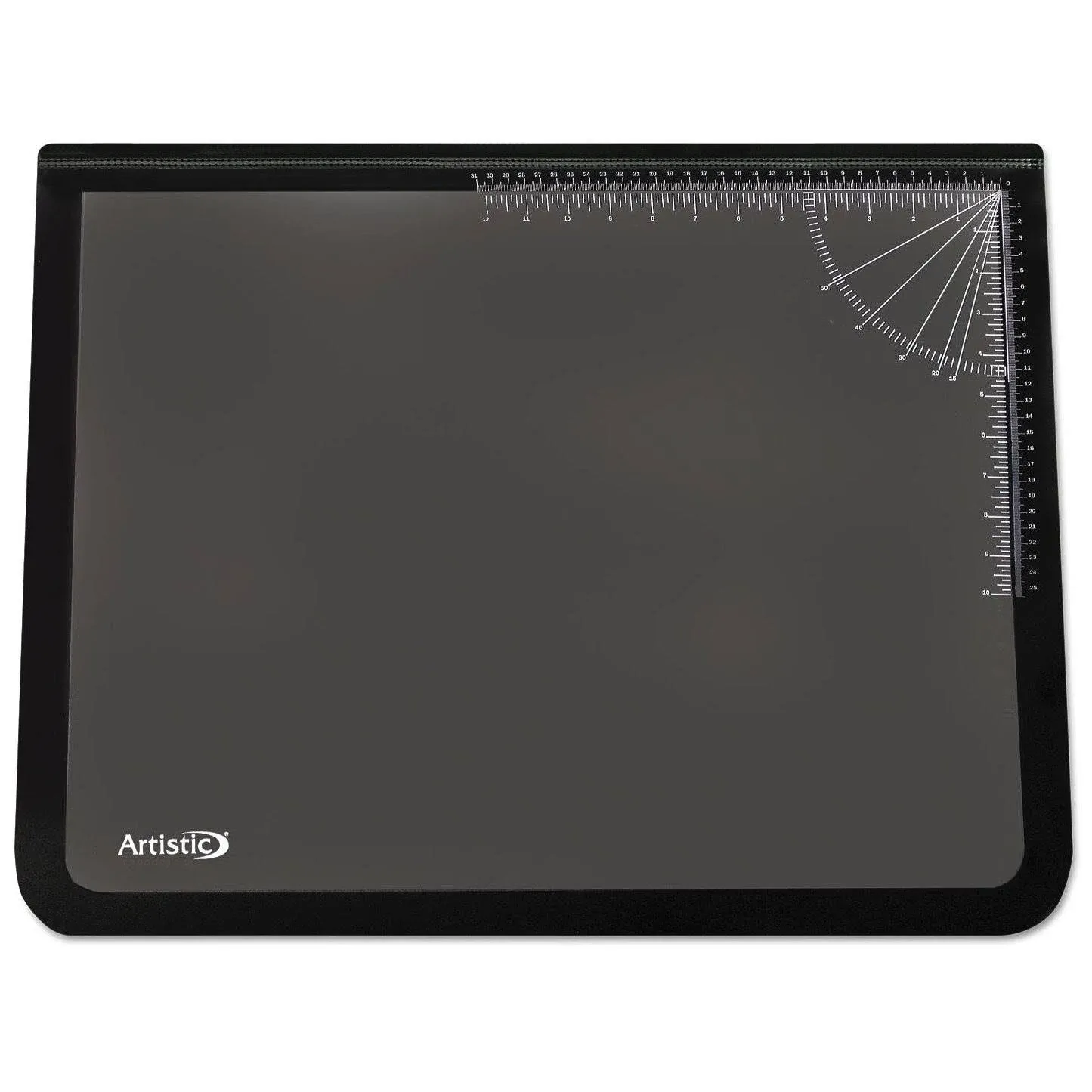 Artistic Lift-Top Pad Desktop Organizer with Clear Overlay 31 x 20 Black