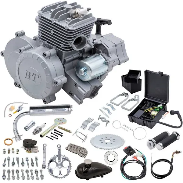 66/80cc BBR Tuning Bullet Train Electric Start Engine Kit - Silver