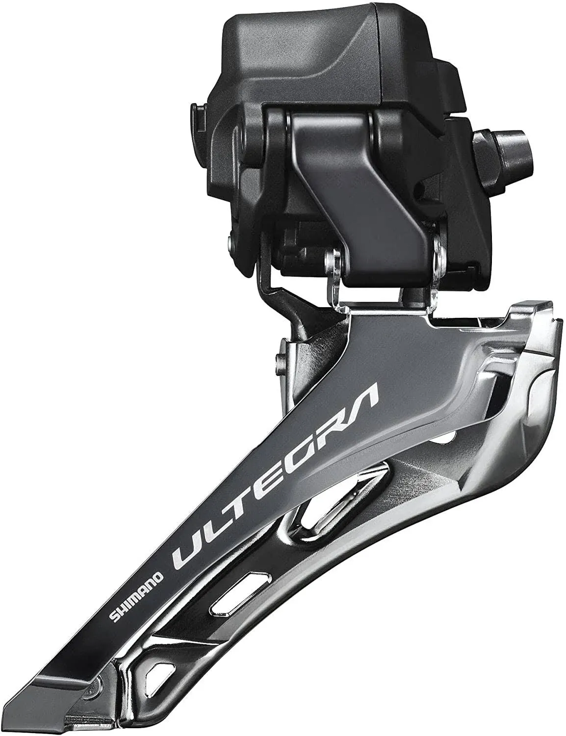 Shimano Ultegra FD-R8150 Di2 Front Derailleur - 2x12-Speed, Braze-on, Down Swing, for 50-54t Max, Black/Silver