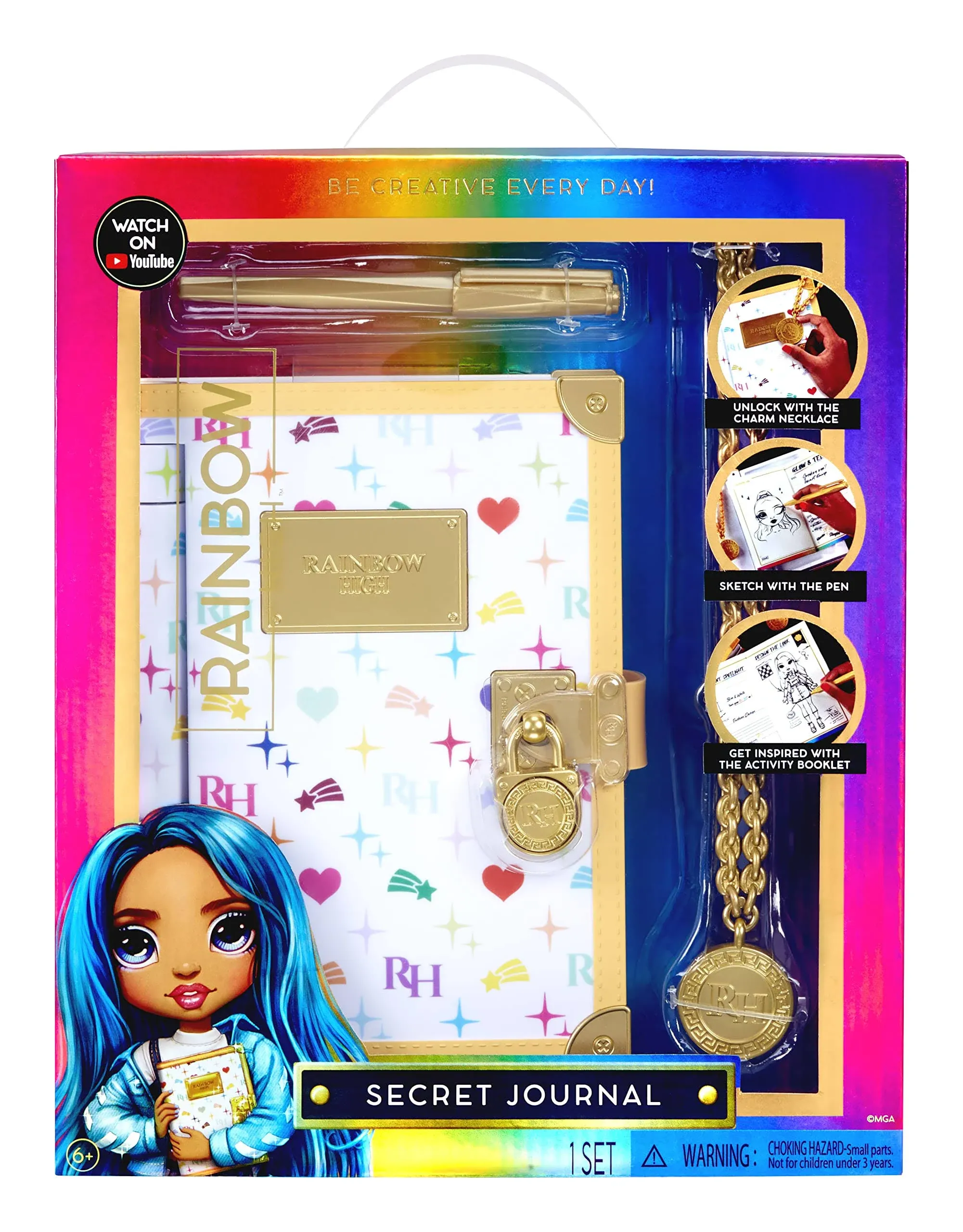 Rainbow High Secret Fashion Journal with Lock