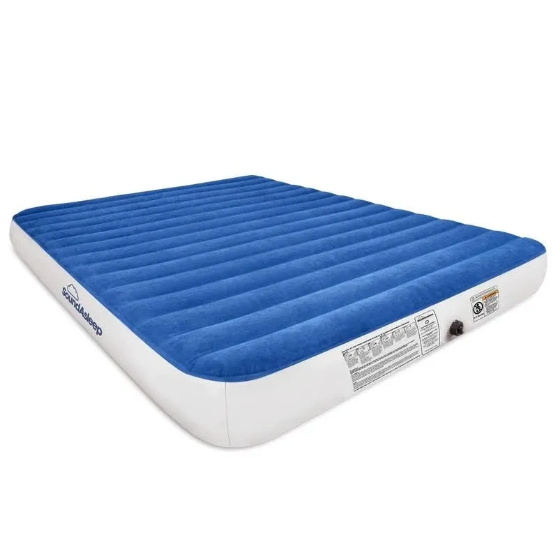 SoundAsleep Camping Series Air Mattress with Eco-Friendly PVC - Included Rechargeable Air Pump (Queen)