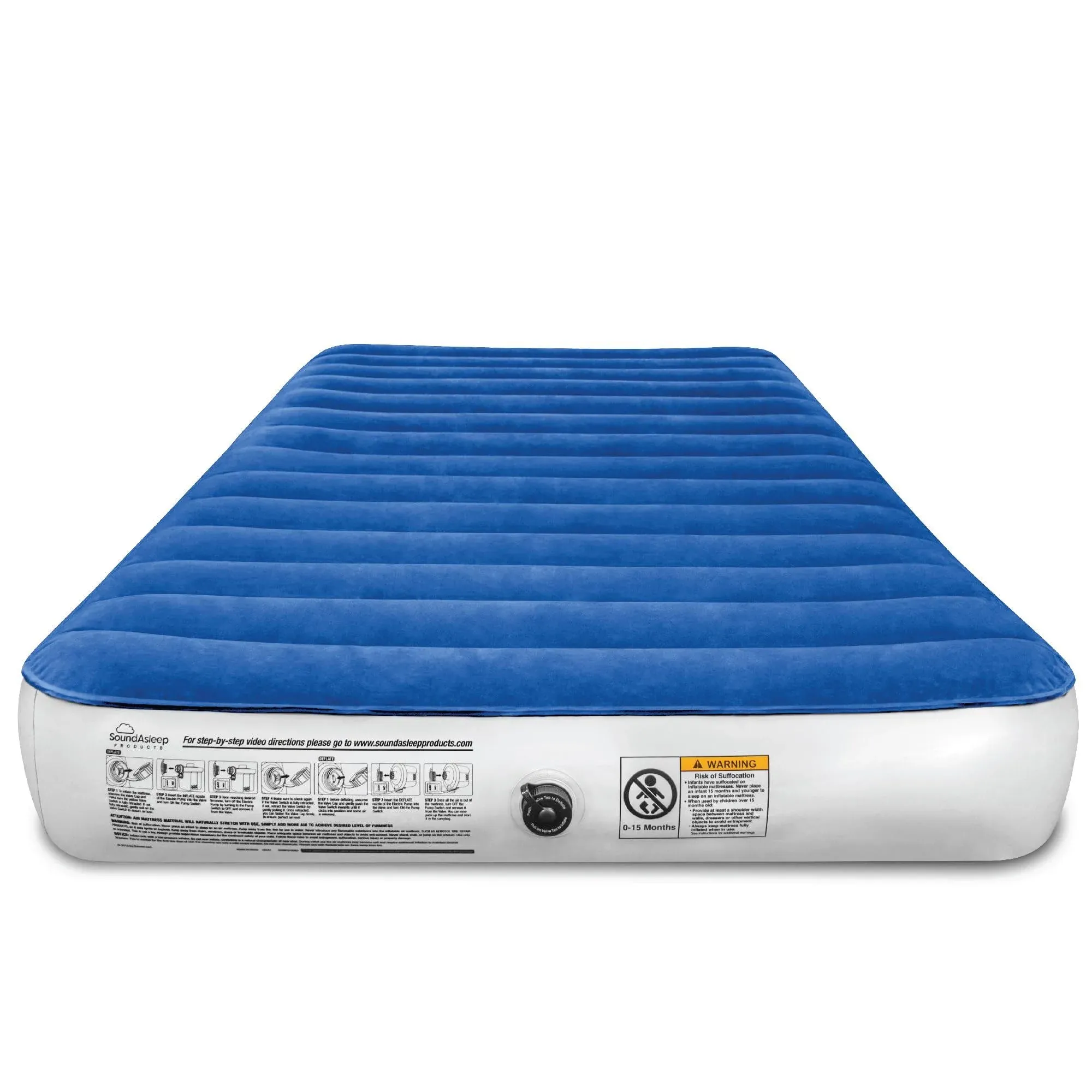 Soundasleep Camping Series Air Mattress with Eco-Friendly PVC - Included Recharg