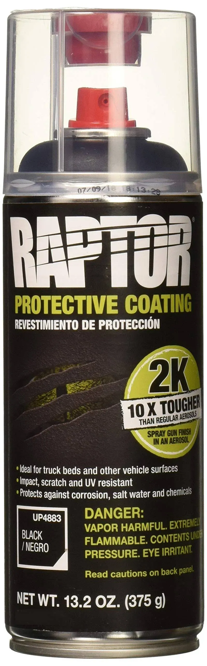 U-POL 4883 Raptor 2K Aerosol Truck Bedliner Protective Coating - Black