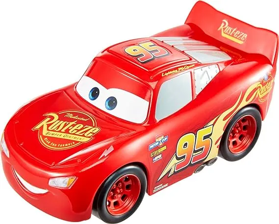 Disney Cars Toys Track Talkers Lightning McQueen, 5.5-in, Authentic Favorite Movie Character Talking & Sound Effects Vehicles, Fun Gift for Kids Aged 3 Years and Older