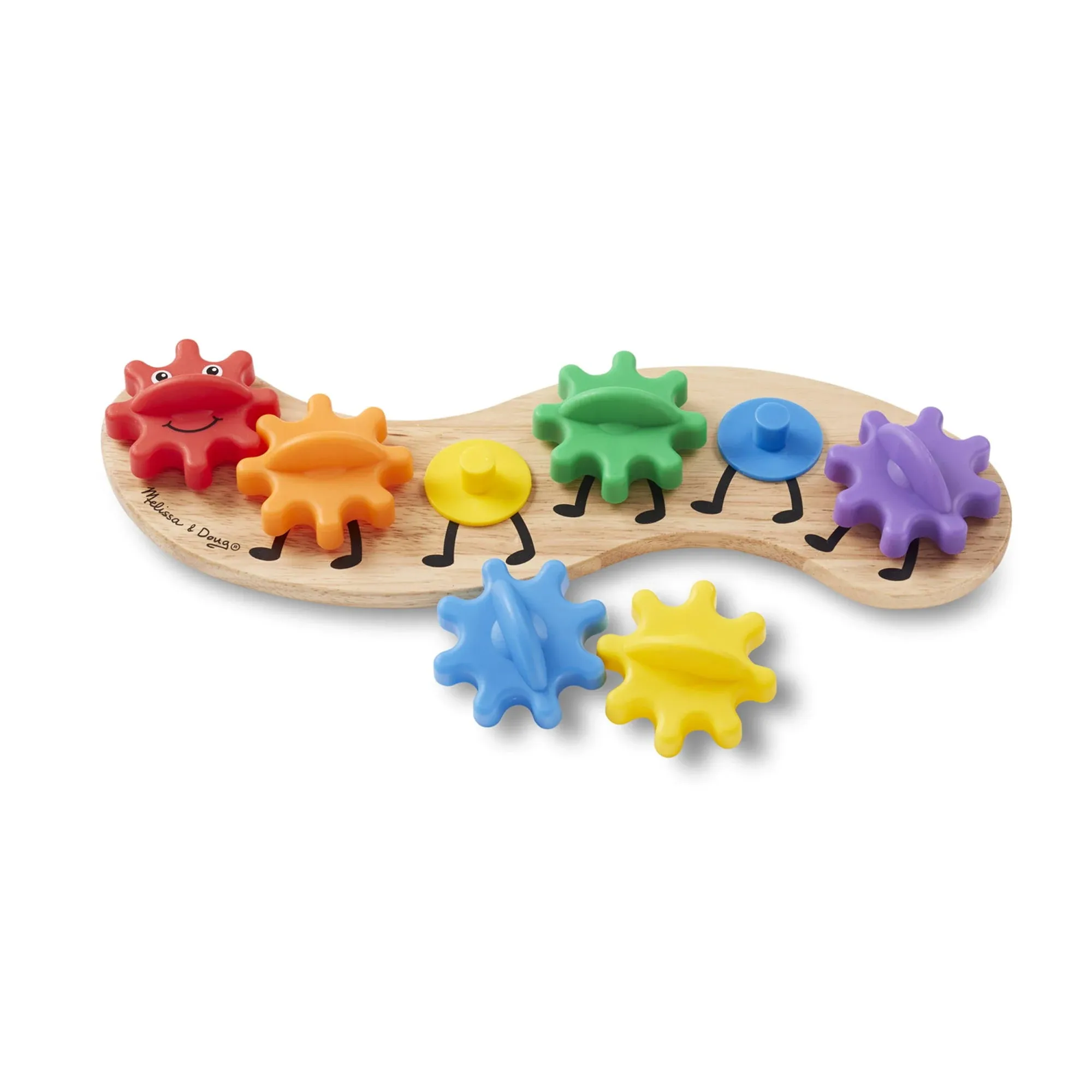 Melissa and Doug Rainbow Caterpillar  Gear Toy Colors Educational New B1